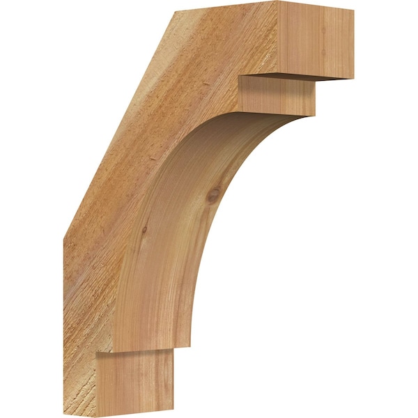 Ekena Millwork 4"W x 10"D x 14"H Merced Rough Sawn Knee Brace, Western Red Cedar BRC04X10X14MRC00RWR - main